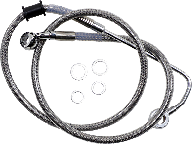 DRAG SPECIALTIES Extended Length Stainless Steel Brake Line - +4" - FLSTNI '15-'17