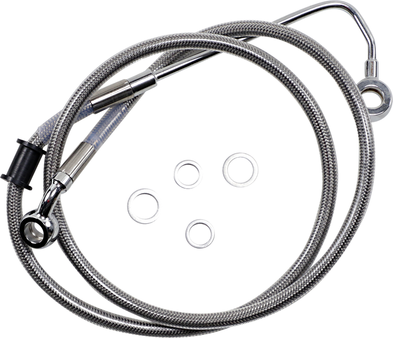 DRAG SPECIALTIES Extended Length Stainless Steel Brake Line - +8" - FLSTNI '15-'17
