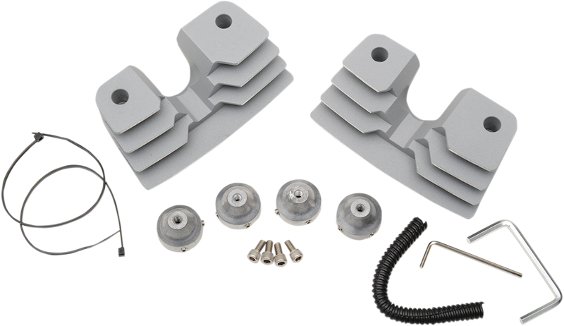 DRAG SPECIALTIES Spark Plug / Head Bolt Cover Kit - Silver - Twin Cam '99-'17