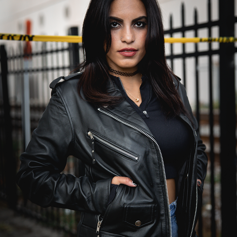 Police GlovesCrafted from luxurious lambskin leather in timeless black, this jacket combines traditional design elements with practical features, making it a versatile addition to your wardrobe.