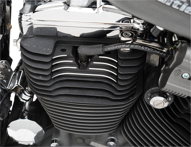 DRAG SPECIALTIES Spark Plug / Head Bolt Cover Kit - Black - Sportster '04-'21