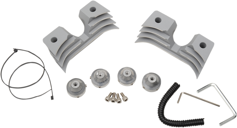 DRAG SPECIALTIES Spark Plug / Head Bolt Cover Kit - Silver - Sportster '04-'21