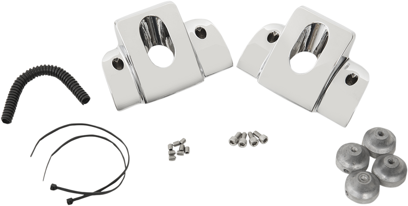 DRAG SPECIALTIES Spark Plug / Head Bolt Cover Kit - Chrome - Twin Cam '99-'17