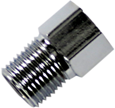 DRAG SPECIALTIES Chrome Steel Brake Line Fitting Adapter - 1/8 NPT x 3/8-24