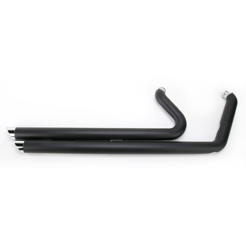 COBRA Speedster Slashdown Exhaust System - Black w/ Chrome Tips - '12-'17 Softail