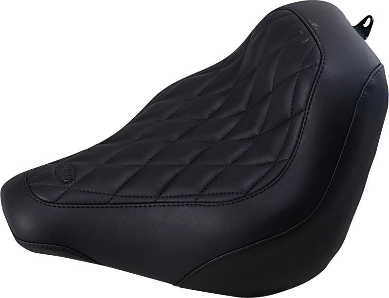 MUSTANG Wide Tripper™ Solo Seat - Diamond Stitch - Black - Softail '18-'21