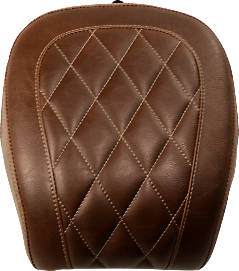 MUSTANG Wide Tripper™ Rear Seat - Diamond - Brown - Street Bob '18-'21