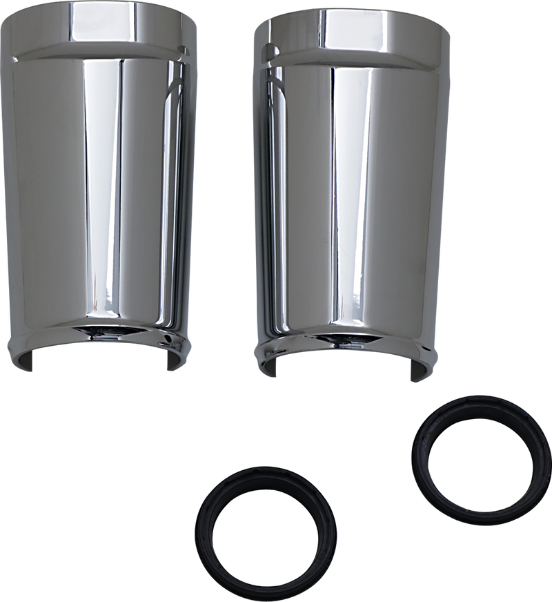 ARLEN NESS Fat Tire Fork Boot Cover - Chrome - Smooth - '14-'24 FLH/FLT