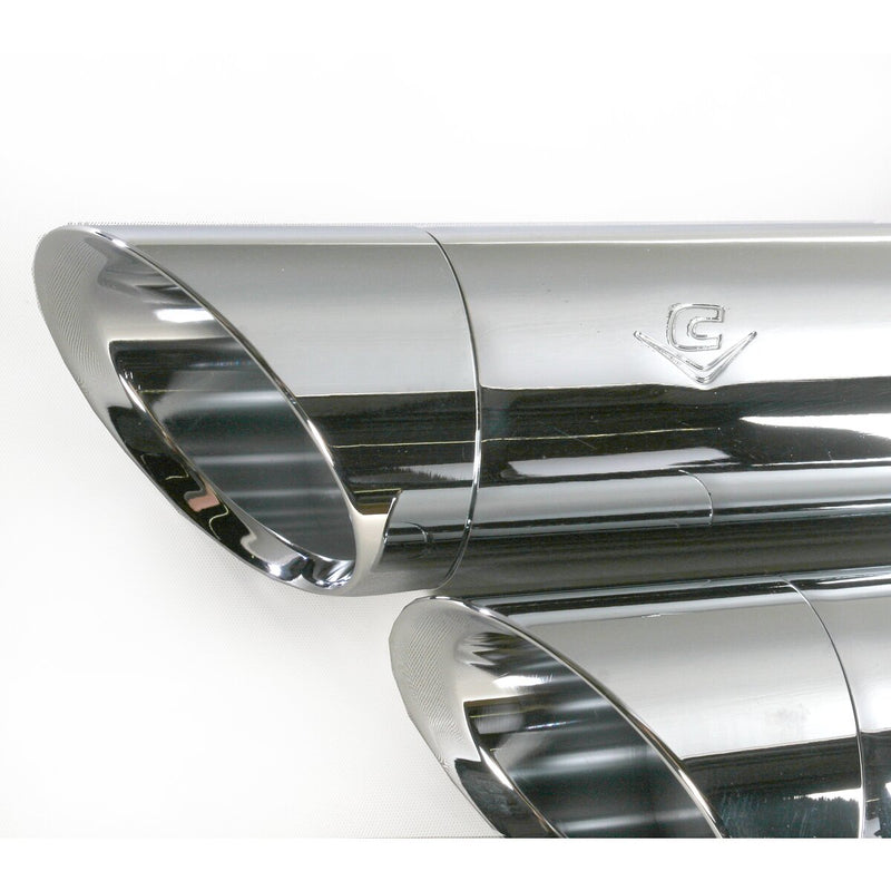 COBRA Speedster Slashdown Xtra Long Exhaust System - Chrome - FLD '12-'16