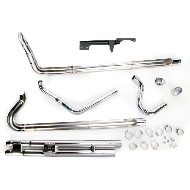 COBRA Speedster Slashdown Xtra Long Exhaust System - Chrome - FLD '12-'16