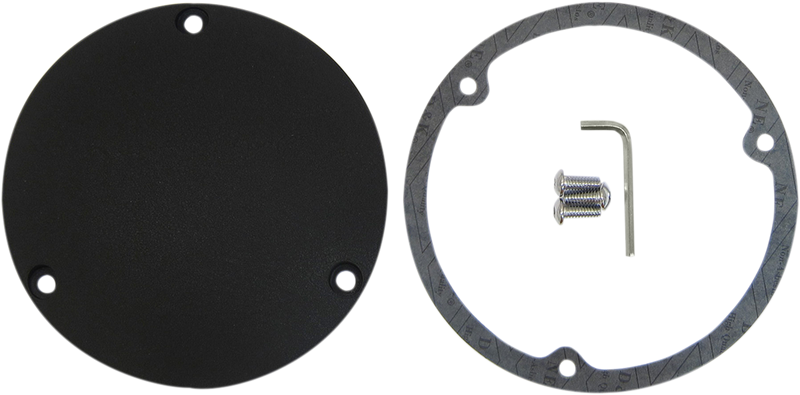 DRAG SPECIALTIES Replacement Domed Derby Cover - Wrinkle Black