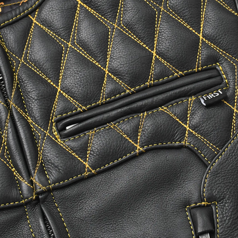 Tactical Emerald Men’s Motorcycle Leather Vest