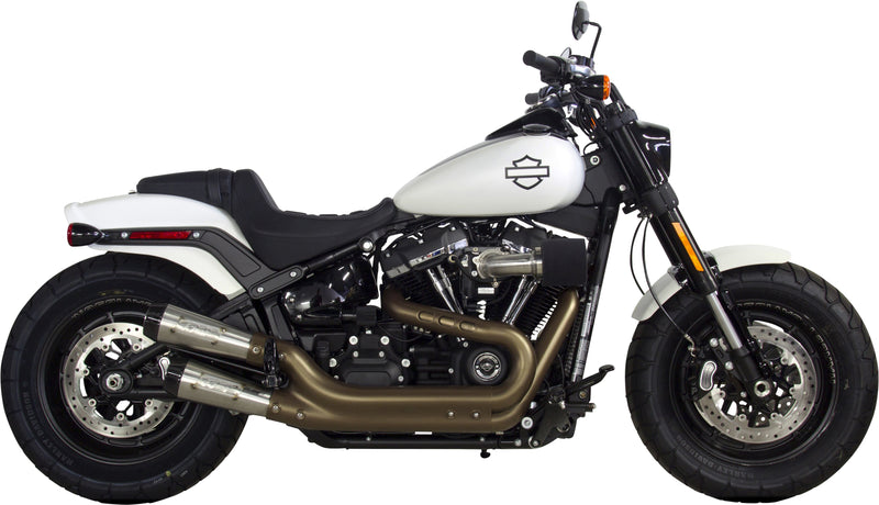 TBR Comp S Slip On Brushed W/Cf End Cap - '18-'23 SOFTAIL