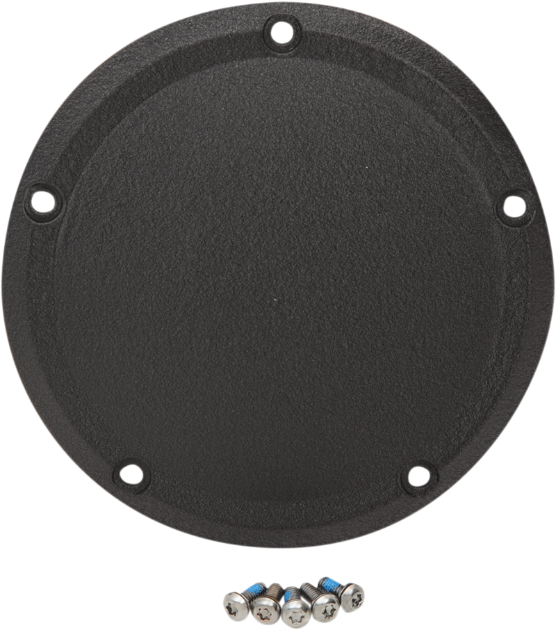 DRAG SPECIALTIES Replacement Domed Derby Cover - Wrinkle Black - Touring/Trike