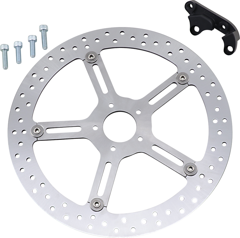 ARLEN NESS Floating Big Brake Rotor - 15" - Front Left - Softail Hub Mount
