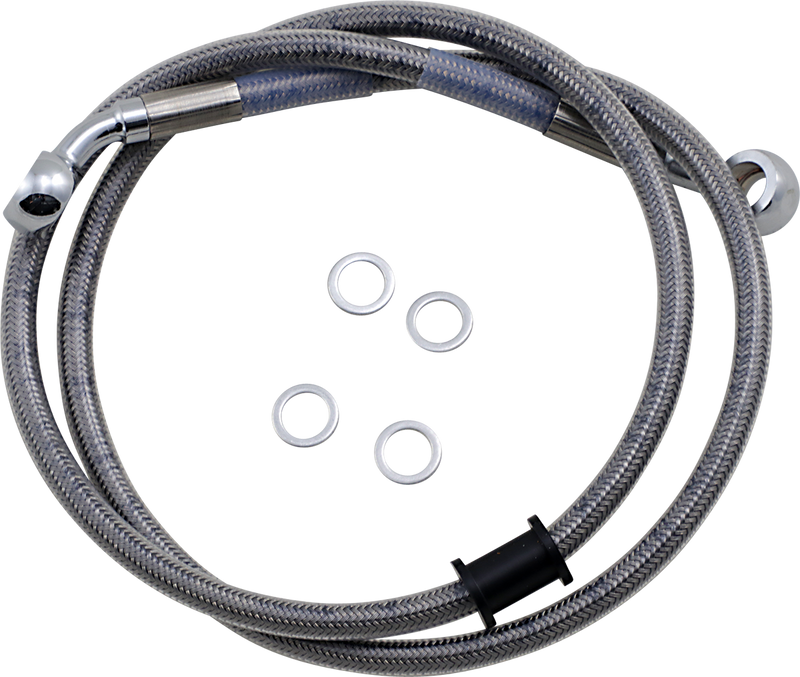 DRAG SPECIALTIES Brake Line Kit - Front (Upper) - Stainless Steel - FXLR '18-'20