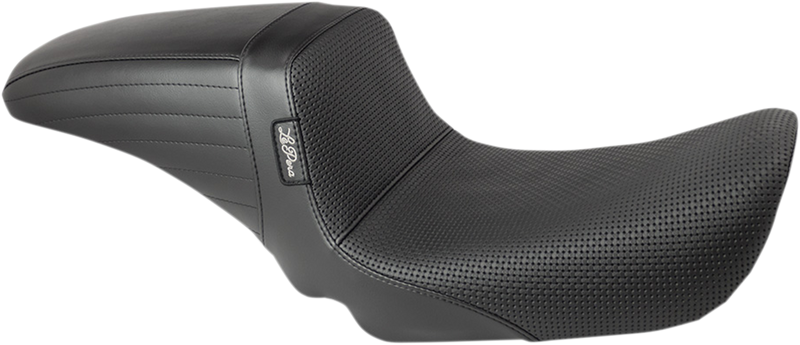 LE PERA Kickflip Seat - Basketweave - Black - Dyna '04-'05