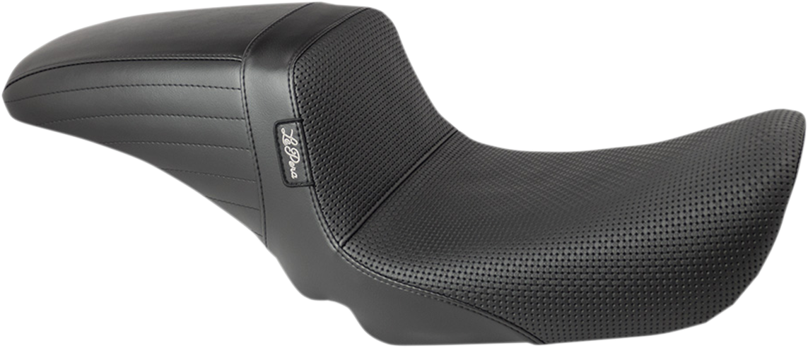 LE PERA Kickflip Seat - Basketweave - Black - Dyna '04-'05