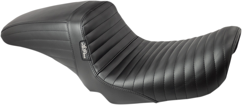 LE PERA Kickflip Seat - Pleated - Black - Dyna '04-'05