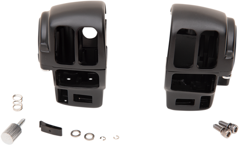 DRAG SPECIALTIES Replacement Handlebar Switch Housing Set with Radio/Cruise Control - Matte Black