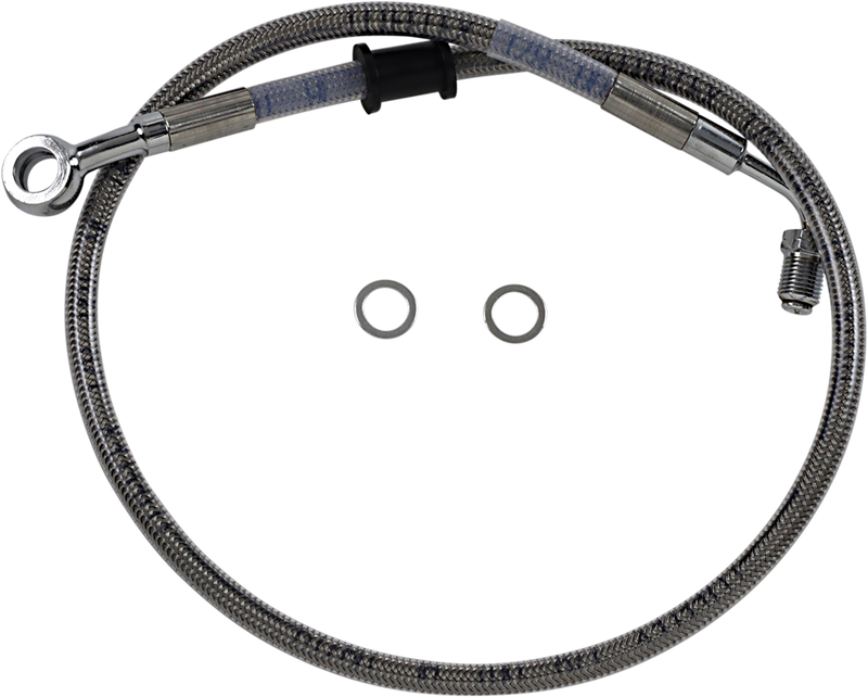 DRAG SPECIALTIES Standard Length Stainless Steel Brake Line Kit - Front (Upper) - FL/FX '18-'23