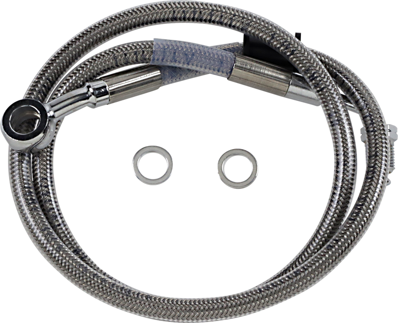 DRAG SPECIALTIES Extended Length Stainless Steel Brake Line - +4" - FL/FX '18-'23