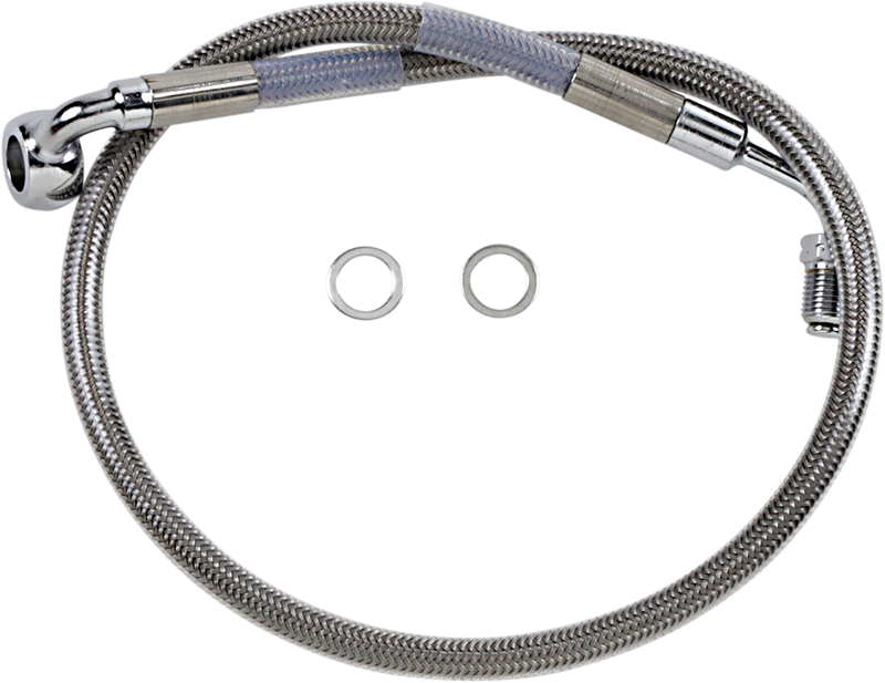DRAG SPECIALTIES Standard Length Stainless Steel Brake Line Kit - Front (Upper) - FXBR '18-'20