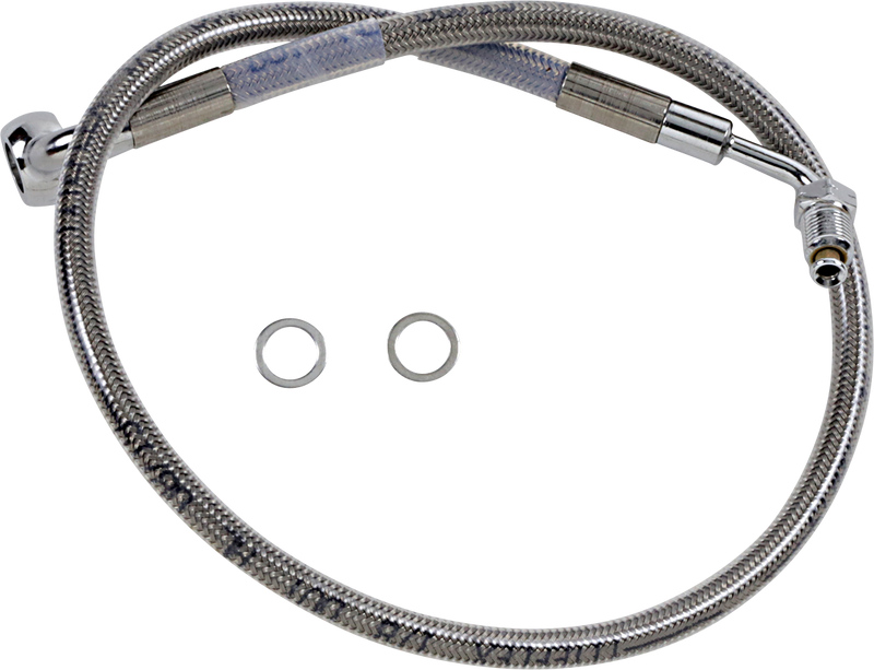 DRAG SPECIALTIES Extended Length Stainless Steel Brake Line - +2" - FXBRS '18-'20