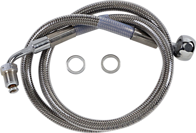 DRAG SPECIALTIES Extended Length Stainless Steel Brake Line - +6" - FXBRS '18-'20