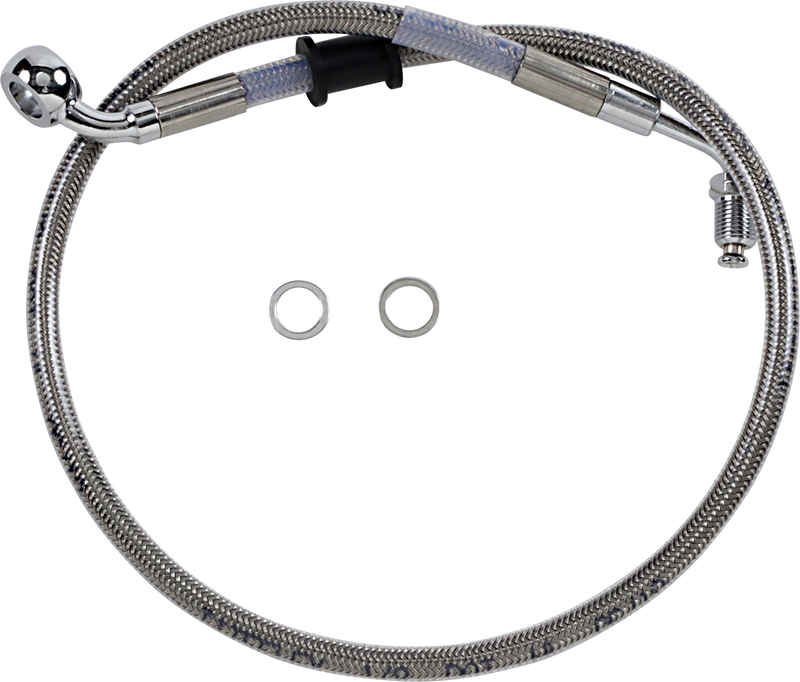 DRAG SPECIALTIES Extended Length Brake Line - +2" - Stainless Steel - FL '18-'23