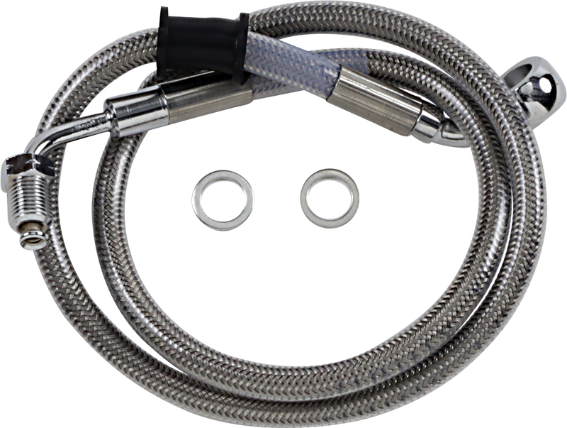 DRAG SPECIALTIES Extended Length Brake Line - +4" - Stainless Steel - FL '18-'23