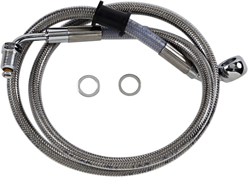 DRAG SPECIALTIES Extended Length Brake Line - +8" - Stainless Steel - FL '18-'23