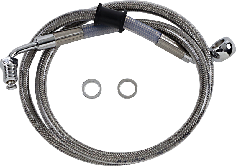 DRAG SPECIALTIES Extended Length Brake Line - +10" - Stainless Steel - FL '18-'23