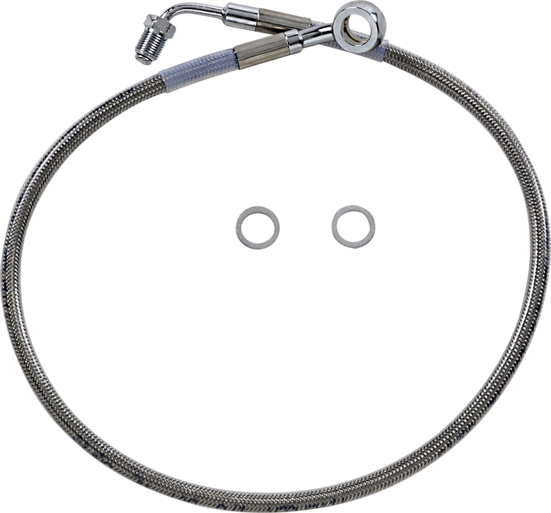DRAG SPECIALTIES Extended Length Brake Line - +4" - Stainless Steel - FX '18-'23
