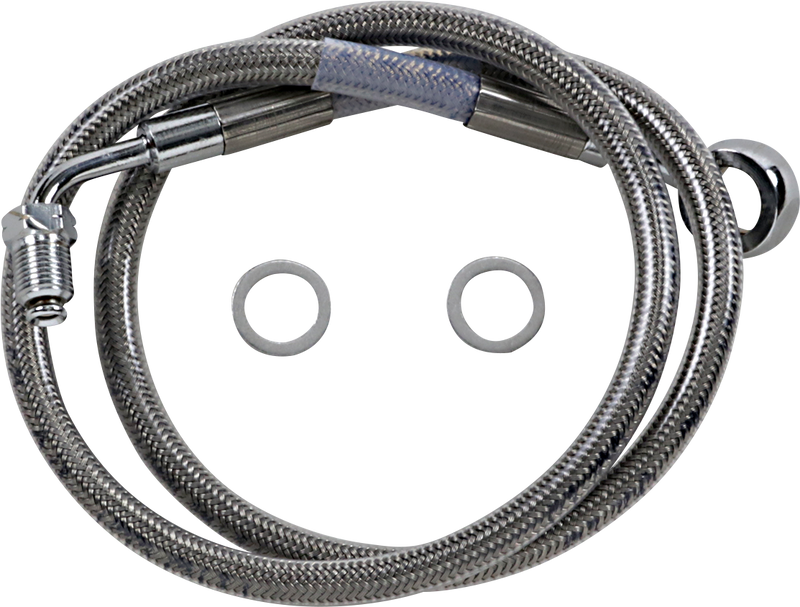 DRAG SPECIALTIES Extended Length Brake Line - +8" - Stainless Steel - FX '18-'23