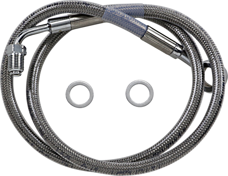 DRAG SPECIALTIES Extended Length Brake Line - +10" - Stainless Steel - FX '18-'23