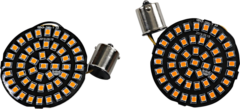 DRAG SPECIALTIES LED Bullet-Style 1156 Turn Signal Inserts - Amber