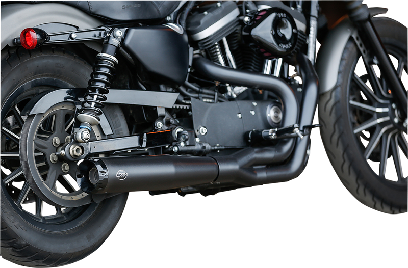 S&S CYCLE 2:1 Black Exhaust for '07-'13 XL