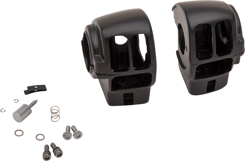 DRAG SPECIALTIES Replacement Handlebar Switch Housing Set with Radio Control - Matte Black