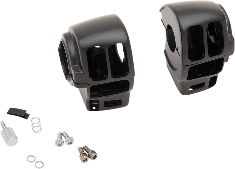 DRAG SPECIALTIES Replacement Handlebar Switch Housing Set with Radio/Cruise Control - Matte Black