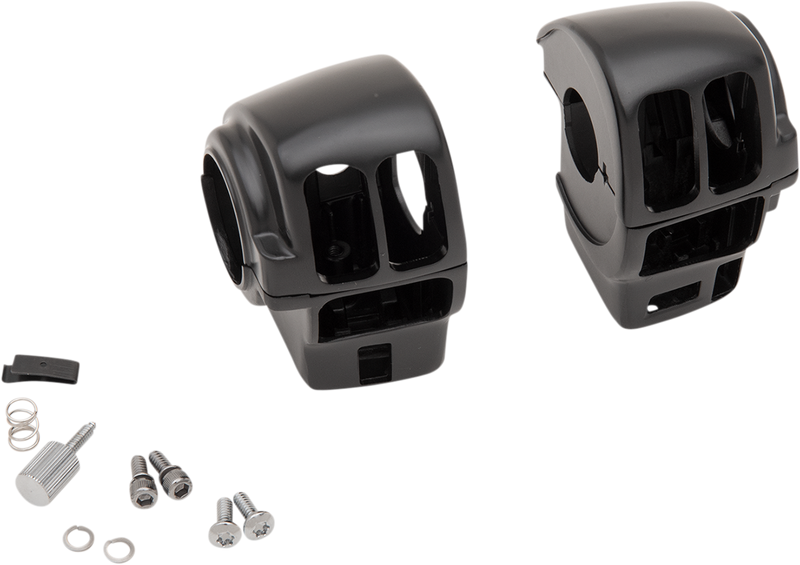 DRAG SPECIALTIES Replacement Handlebar Switch Housing Set with Radio/Cruise Control - Matte Black