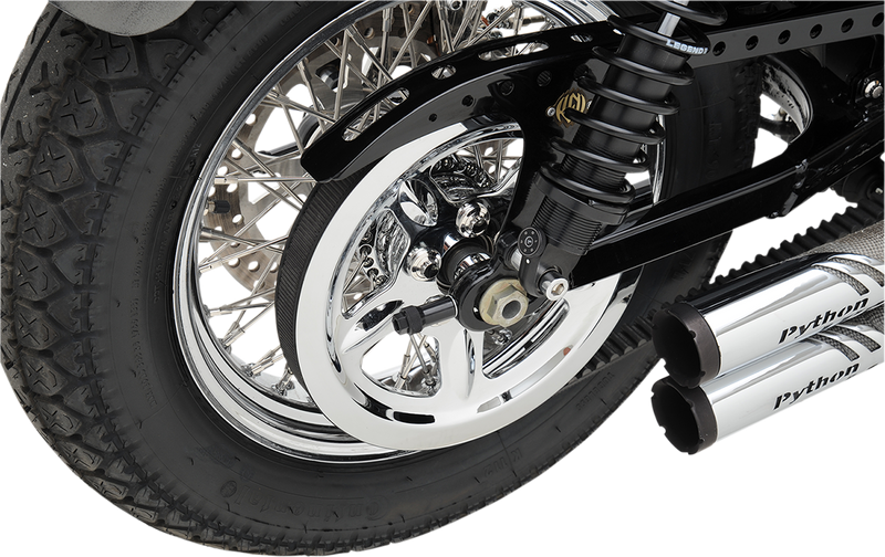 DRAG SPECIALTIES Rear Pulley Cover / Insert - Chrome - '04-'22 XL