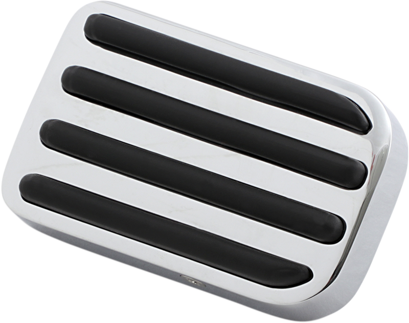 DRAG SPECIALTIES Rail Brake Pedal Cover - Chrome / Black