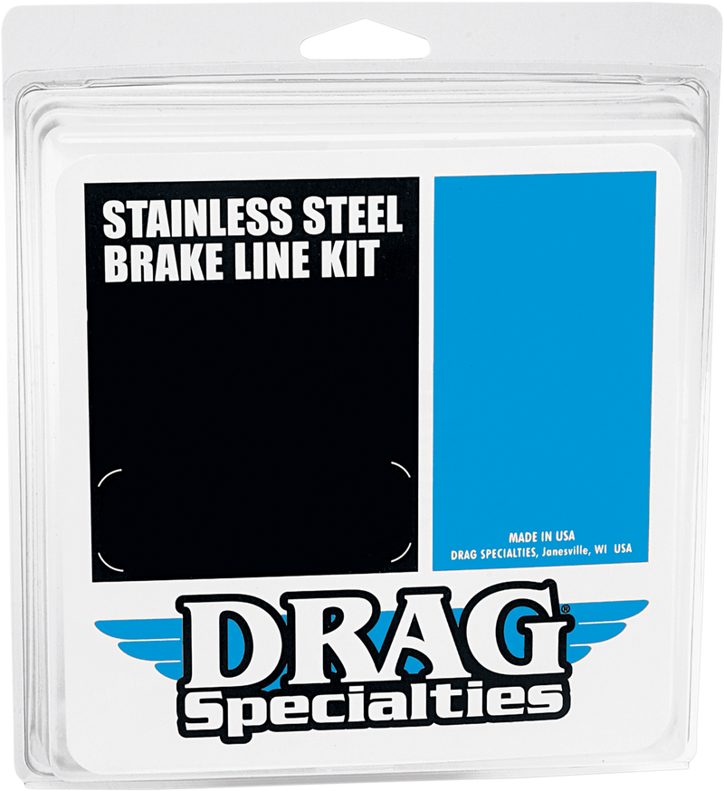 DRAG SPECIALTIES Universal Stainless Steel Front / Rear Brake Line - 16"