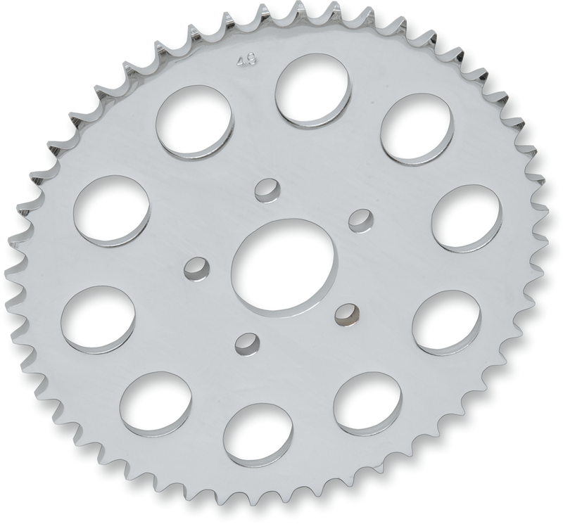 DRAG SPECIALTIES Replacement Steel Flat Rear Sprocket - 46 Tooth - Chrome - Centered Offset