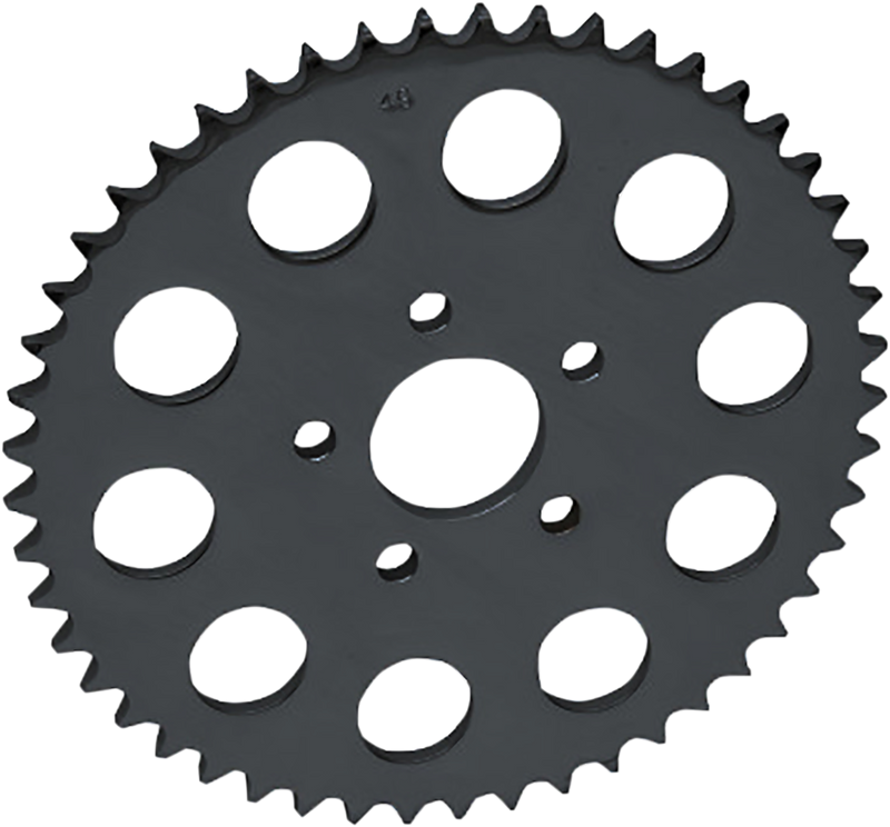 DRAG SPECIALTIES Replacement Steel Flat Rear Sprocket - 51 Tooth - Gloss Black - Centered Offset