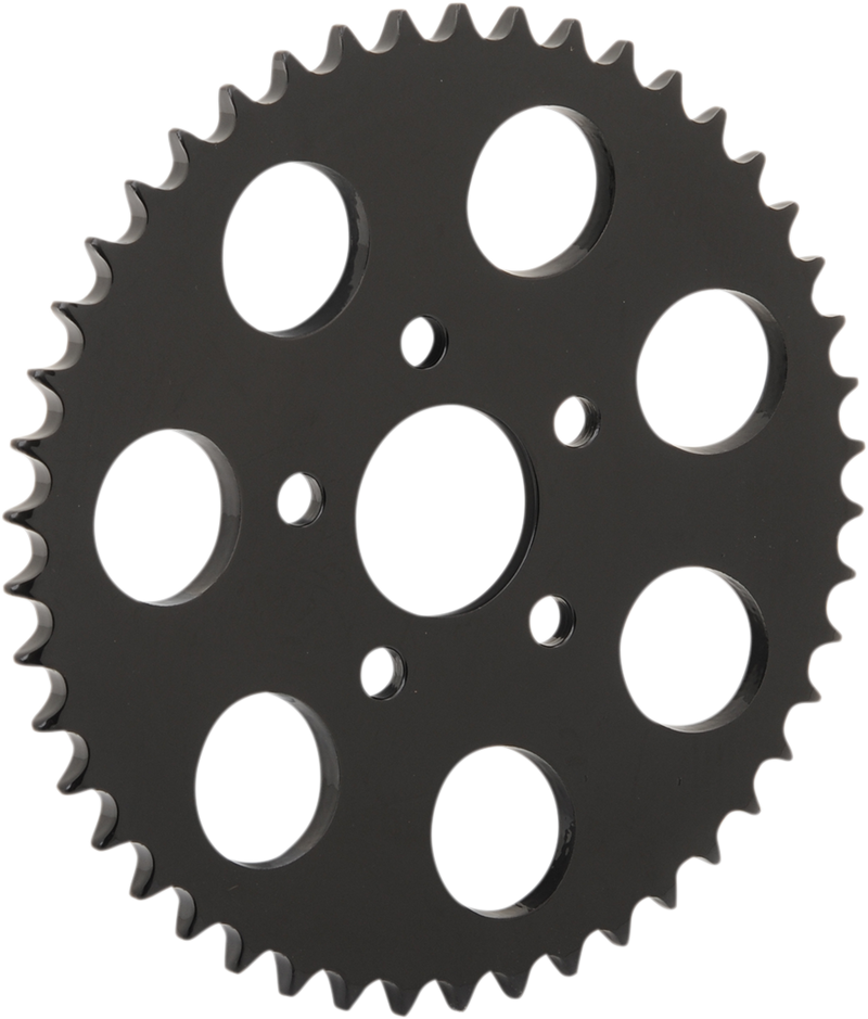 DRAG SPECIALTIES Replacement Steel Dished Rear Sprocket - 46 Tooth - Gloss Black - 0.23" Offset