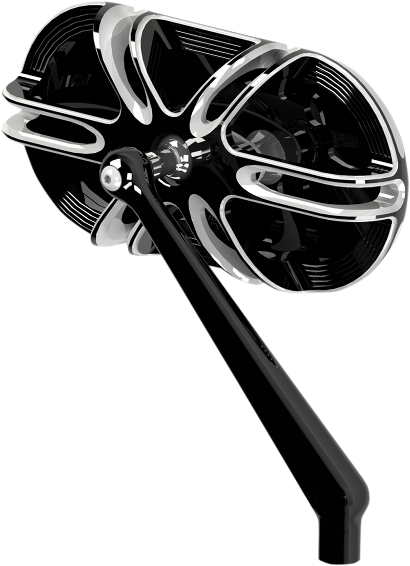 ARLEN NESS Mirror - Side View - Caged Series / Deep Cut - Right - Black
