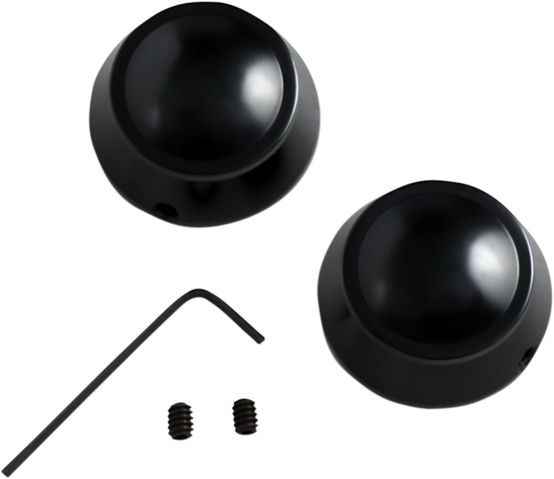 DRAG SPECIALTIES Swingarm Pivot Bolt Cover - Gloss Black - Sportster '04-'13