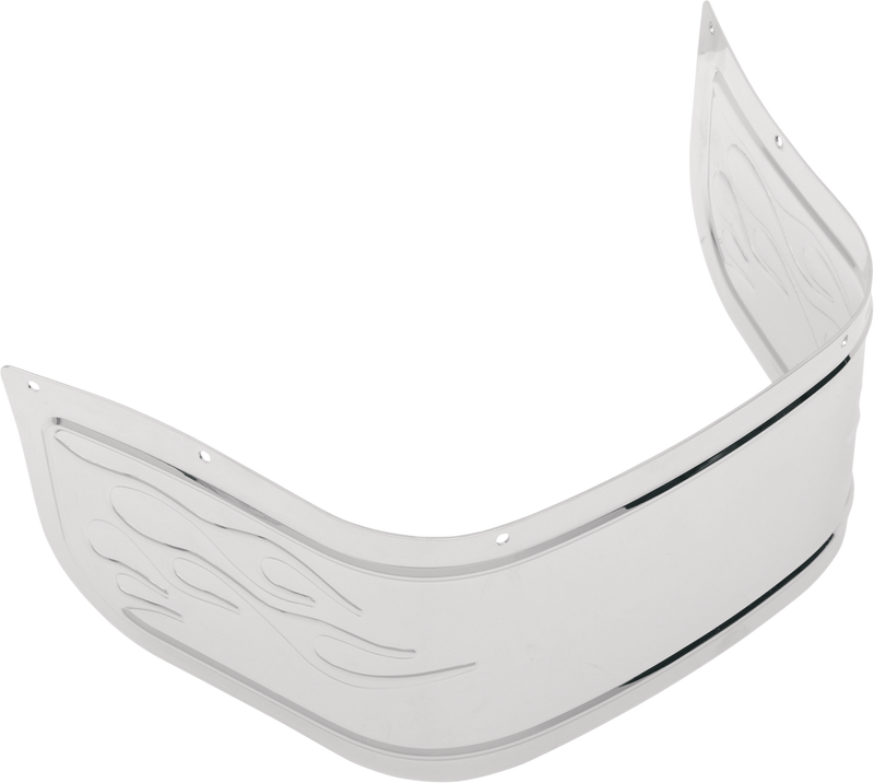 DRAG SPECIALTIES Chrome Plated Steel Front Fender Skirt - Flame